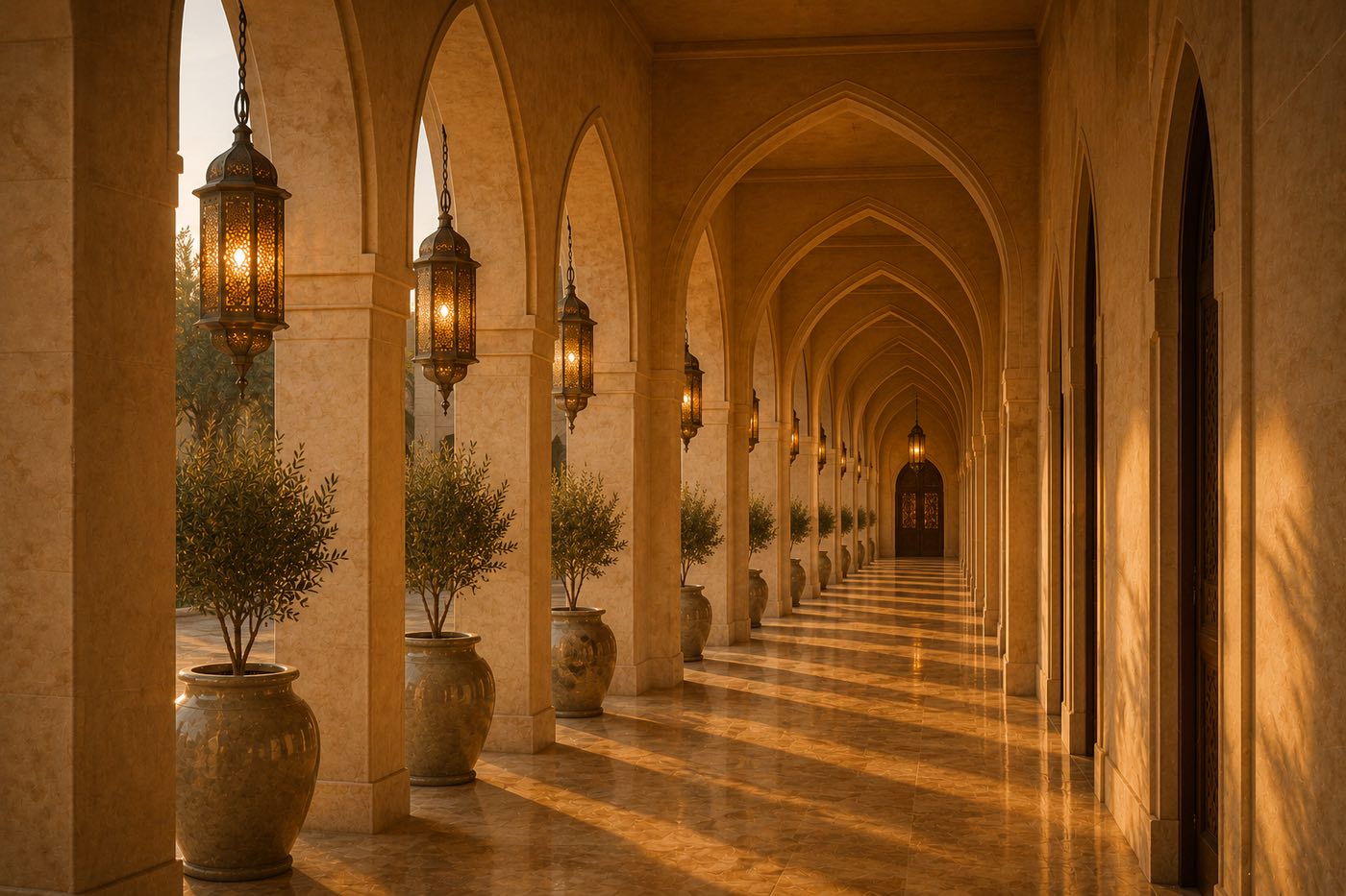 منظر جوي لمجمع أفنية من الحجر الجيري — aerial view of a limestone courtyard development